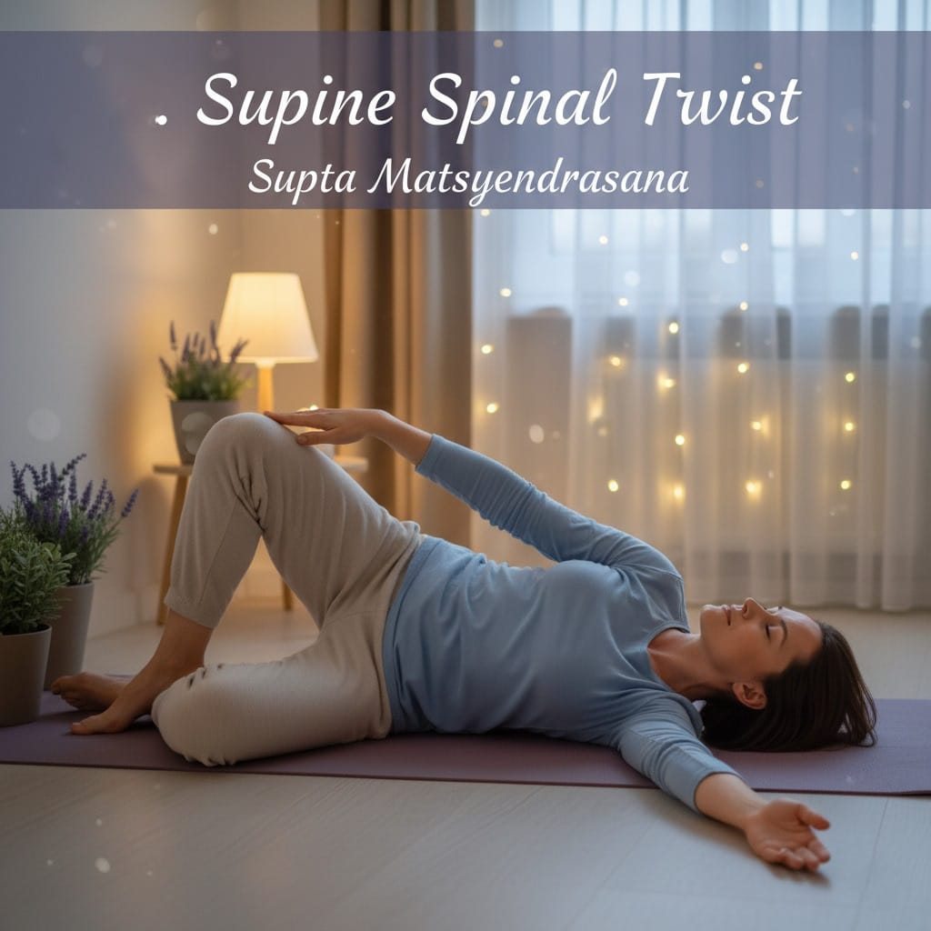 Supine Spinal Twist (Supta Matsyendrasana) Yoga for sleep