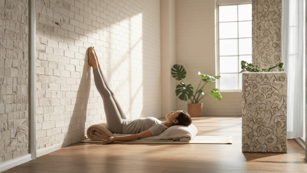 Viparita Karani (Legs-Up-the-Wall Pose) yoga for diabetes